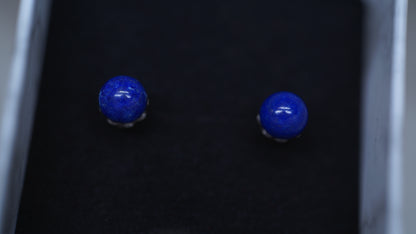 Silberohrstecker mit Lapis Lazuli