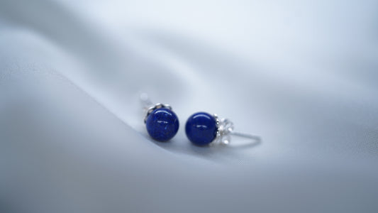 Silberohrstecker mit Lapis Lazuli